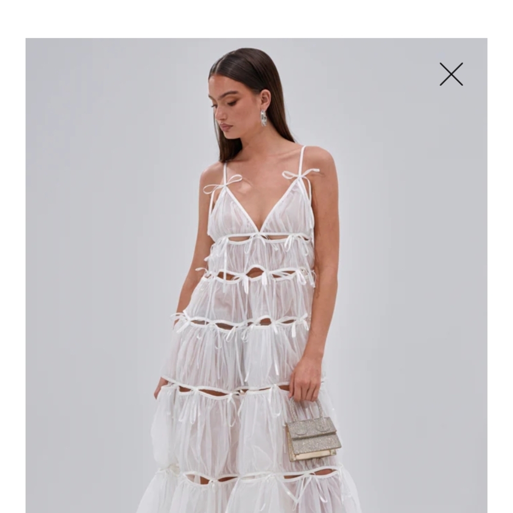 Elegant White Tiered Dress